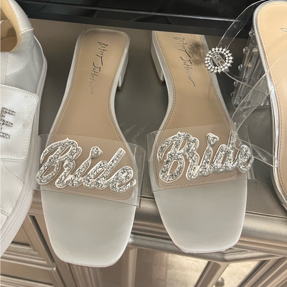 Betsy johnson bride slippers